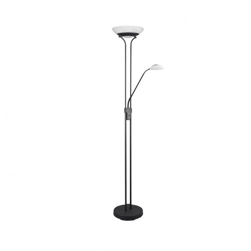 - Orson - Matt Black Mother & Child LED Floor Lamp with Alabaster Glass Trio-R40073532 - Orson - Matt Black Mother & Child LED Floor Lamp with Alabaster Glass