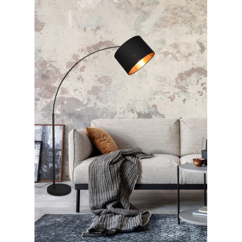 Trio-R40081080 - Bolivia - Matt Black & Gold Floor Lamp