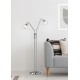 - Antibes - Matt Nickel 2 Light Floor Lamp with Alabaster Glass Trio-R40172007 - Antibes - Matt Nickel 2 Light Floor Lamp with Alabaster Glass