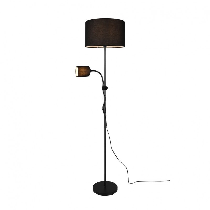- Owen - Black Mother & Child Floor Lamp with Black Shade Trio-R40192002 - Owen - Black Mother & Child Floor Lamp with Black Shade