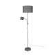 - Owen - Matt Nickel Mother & Child Floor Lamp with Grey Shade Trio-R40192007 - Owen - Matt Nickel Mother & Child Floor Lamp with Grey Shade