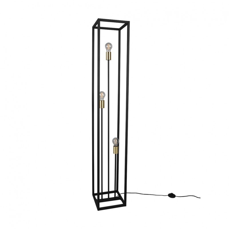 - Vito - Matt Black & Gold 3 Light Floor Lamp Trio-R40193032 - Vito - Matt Black & Gold 3 Light Floor Lamp