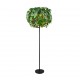 - Leavy - Matt Black 3 Light Floor Lamp with Green Leaves Trio-R40463015 - Leavy - Matt Black 3 Light Floor Lamp with Green Leaves