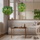- Leavy - Matt Black 3 Light Floor Lamp with Green Leaves Trio-R40463015 - Leavy - Matt Black 3 Light Floor Lamp with Green Leaves