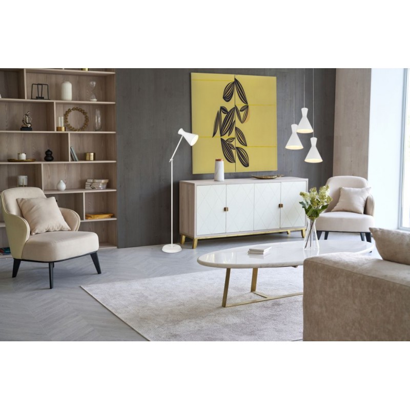 - Enzo - Matt White Floor Lamp Trio-R40781031 - Enzo - Matt White Floor Lamp