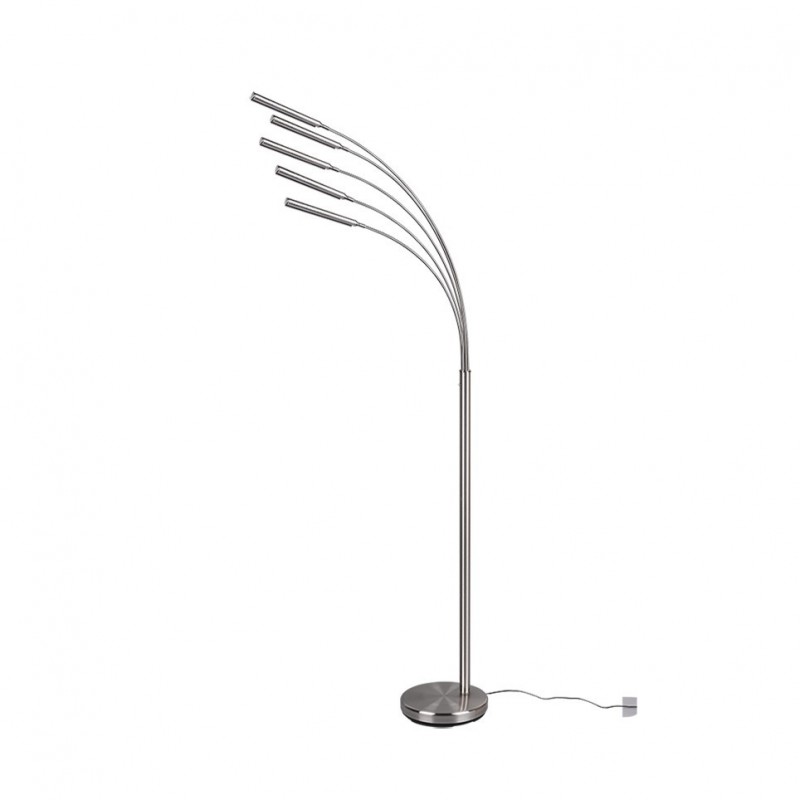 - Reed - Matt Nickel 5 Light LED Floor Lamp Trio-R41031507 - Reed - Matt Nickel 5 Light LED Floor Lamp