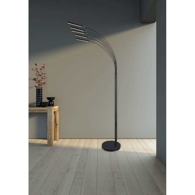 - Reed - Matt Nickel 5 Light LED Floor Lamp Trio-R41031507 - Reed - Matt Nickel 5 Light LED Floor Lamp