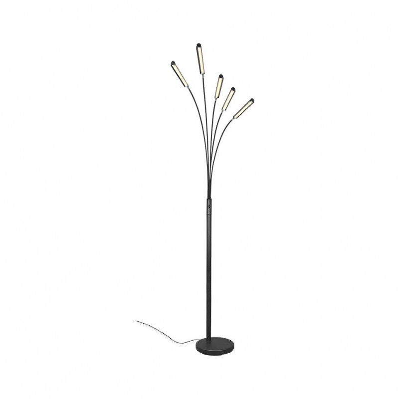 Trio-R41031532 - Reed - Matt Black 5 Light LED Floor Lamp
