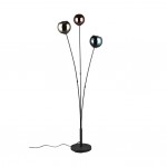 Sheldon - Black 3 light Floor Lamp with Multicolour Glasses Sheldon - Black 3 light Floor Lamp with Multicolour Glasses
