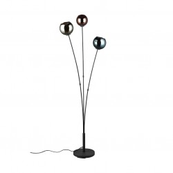 Sheldon - Black 3 light Floor Lamp with Multicolour Glasses Sheldon - Black 3 light Floor Lamp with Multicolour Glasses