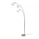 - Davos - Chrome 3 Light Floor Lamp with White Shade Trio-R41553006 - Davos - Chrome 3 Light Floor Lamp with White Shade