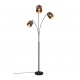 - Davos - Black 3 Light Floor Lamp with Taupe Shade Trio-R41553041 - Davos - Black 3 Light Floor Lamp with Taupe Shade