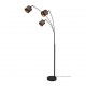 - Davos - Black 3 Light Floor Lamp with Taupe Shade Trio-R41553041 - Davos - Black 3 Light Floor Lamp with Taupe Shade