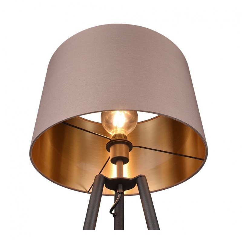 - Colette - Black Tripod Floor Lamp with Taupe & Gold Shade Trio-R41561032 - Colette - Black Tripod Floor Lamp with Taupe & Gold Shade