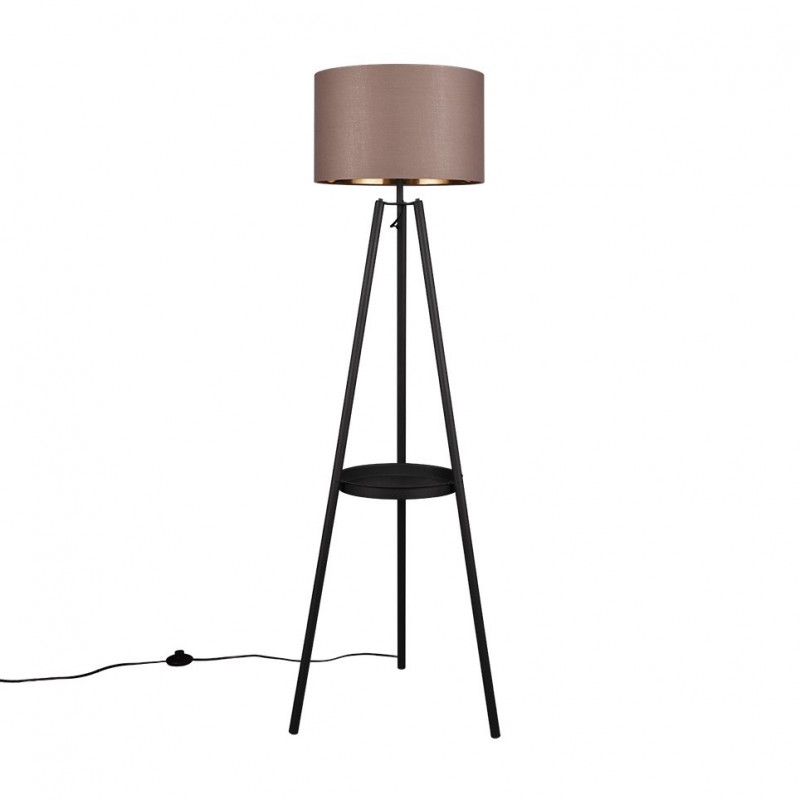 - Colette - Black Tripod Floor Lamp with Taupe & Gold Shade Trio-R41561032 - Colette - Black Tripod Floor Lamp with Taupe & Gold Shade
