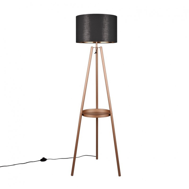 - Colette - Coffee Tripod Floor Lamp with Black & Gold Shade Trio-R41561065 - Colette - Coffee Tripod Floor Lamp with Black & Gold Shade