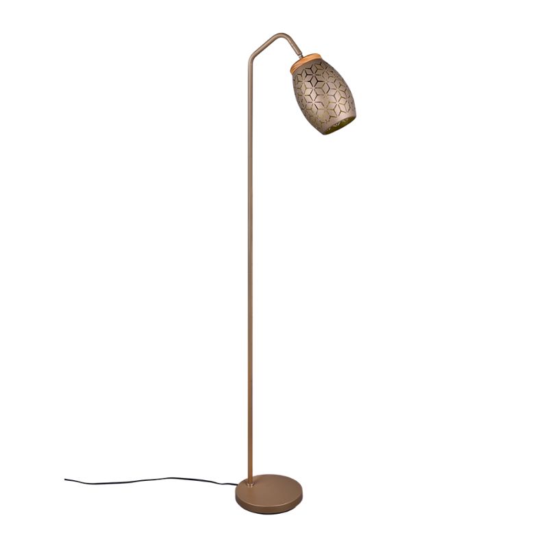 - Bidar - Coffee Floor Lamp with Wood Accent Trio-R41571065 - Bidar - Coffee Floor Lamp with Wood Accent