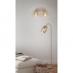 Bidar - Coffee Floor Lamp with Wood Accent Bidar - Coffee Floor Lamp with Wood Accent