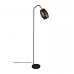 Bidar - Black Floor Lamp with Gold & Wood Accent Bidar - Black Floor Lamp with Gold & Wood Accent