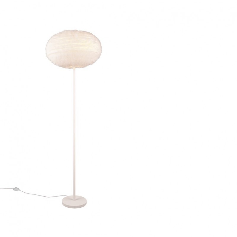 - Furry - White Floor Lamp with White Synthetic Plush Ø 50 cm Trio-R41581001 - Furry - White Floor Lamp with White Synthetic Plush Ø 50 cm