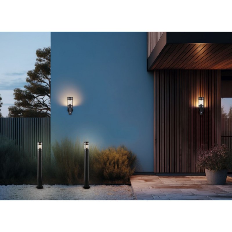 - Paloma - Anthracite Bollard with Clear Diffuser Trio-R41716142 - Paloma - Anthracite Bollard with Clear Diffuser