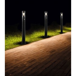 Paloma - Anthracite PIR Bollard with Clear Diffuser Paloma - Anthracite PIR Bollard with Clear Diffuser