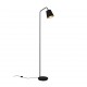 - Buddy - Black Floor Lamp with Black & Gold Shade Trio-R41721032 - Buddy - Black Floor Lamp with Black & Gold Shade