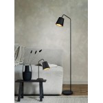 Buddy - Black Floor Lamp with Black & Gold Shade Buddy - Black Floor Lamp with Black & Gold Shade