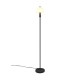 - Glenn - Matt Black Floor Lamp with White Glass Trio-R41961032 - Glenn - Matt Black Floor Lamp with White Glass