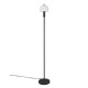 - Glenn - Matt Black Floor Lamp with White Glass Trio-R41961032 - Glenn - Matt Black Floor Lamp with White Glass