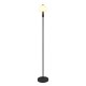 - Glenn - Matt Black Floor Lamp with White Glass Trio-R41961032 - Glenn - Matt Black Floor Lamp with White Glass