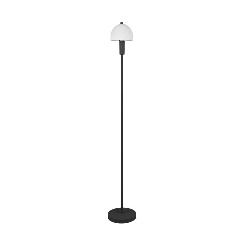 - Glenn - Matt Black Floor Lamp with White Glass Trio-R41961032 - Glenn - Matt Black Floor Lamp with White Glass