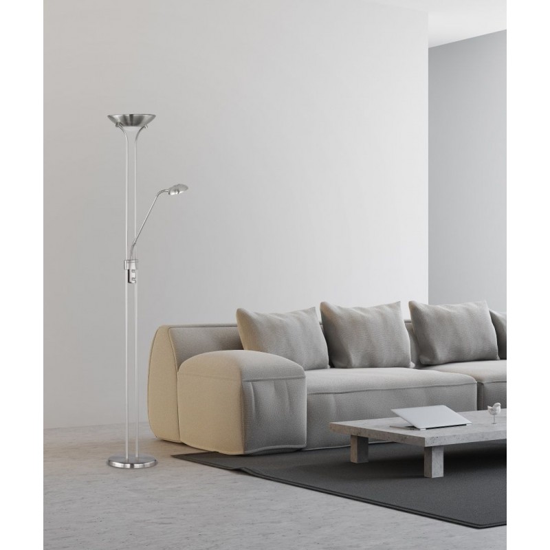 - Spock - Matt Nickel Mother & Child LED Floor Lamp Trio-R42292107 - Spock - Matt Nickel Mother & Child LED Floor Lamp