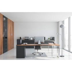 Ackbar - Matt Nickel Mother & Child LED Floor Lamp