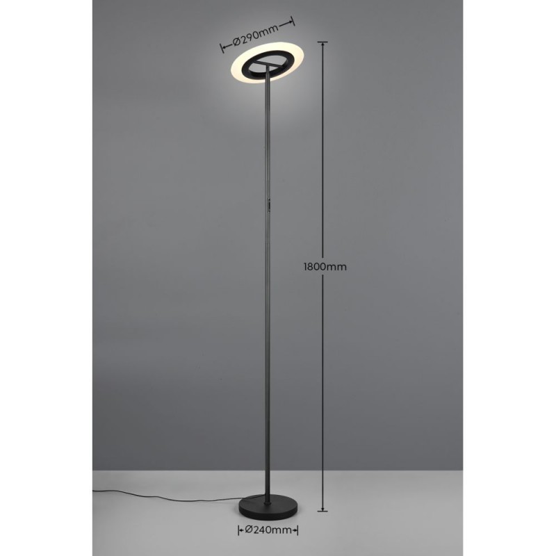 Trio-R43411132 - Samba - Matt Black RGBW Floor Lamp with Remote Control
