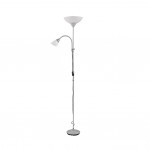 Erzwo - Grey Mother & Child Floor Lamp with White Shade Erzwo - Grey Mother & Child Floor Lamp with White Shade