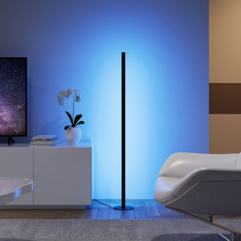 Trio-R45711102 - Tendo - Black RGB Floor Lamp with Sound Control