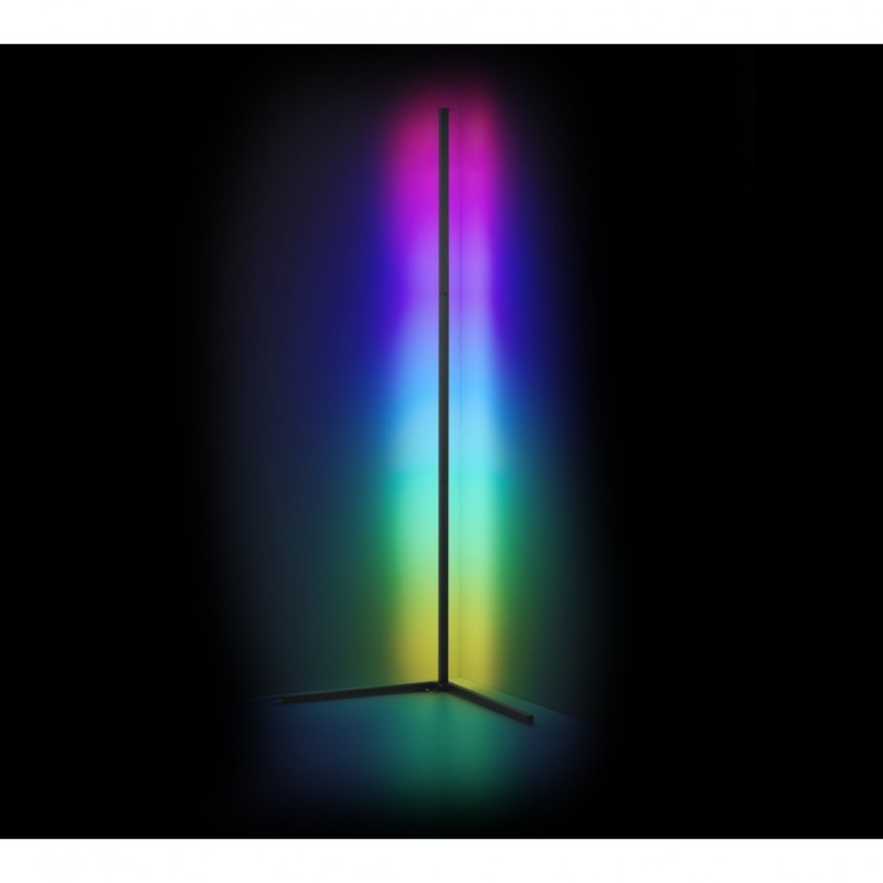 Trio-R45721102 - Level - Black RGB Corner Floor Lamp with Sound Control