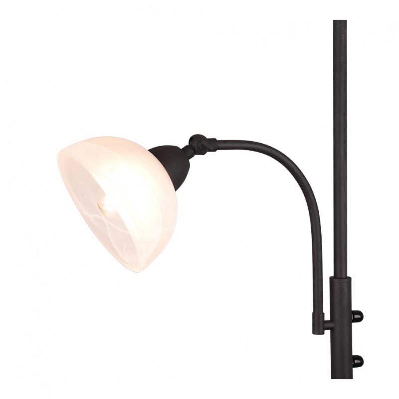 Table & Floor Lamp - Country - Rusty 2 Light Floor Lamp with Alabaster Glass Trio-R46322024 - Country - Rusty 2 Light Floor Lamp with Alabaster Glass