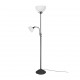 Table & Floor Lamp - Country - Rusty 2 Light Floor Lamp with Alabaster Glass Trio-R46322024 - Country - Rusty 2 Light Floor Lamp with Alabaster Glass
