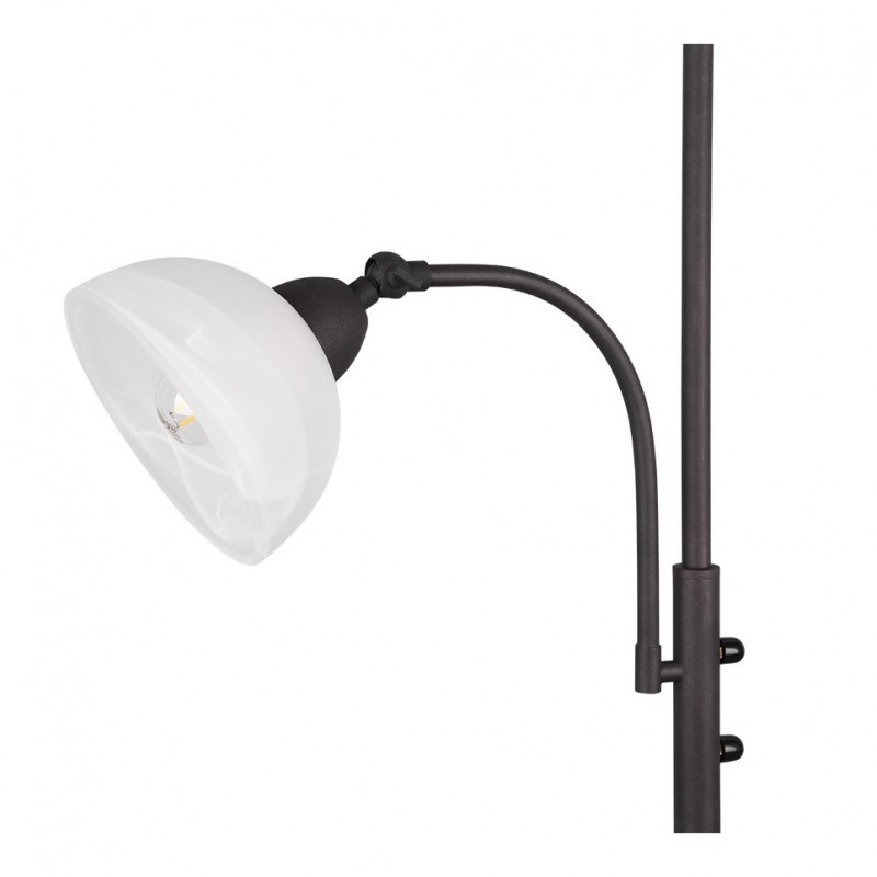 Table & Floor Lamp - Country - Rusty 2 Light Floor Lamp with Alabaster Glass Trio-R46322024 - Country - Rusty 2 Light Floor Lamp with Alabaster Glass