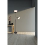 Country - Rusty 2 Light Floor Lamp with Alabaster Glass