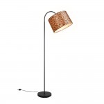 Pardina - Black Floor Lamp with Leopard Shade