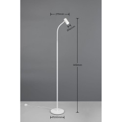 Taryn - Matt White Floor Lamp