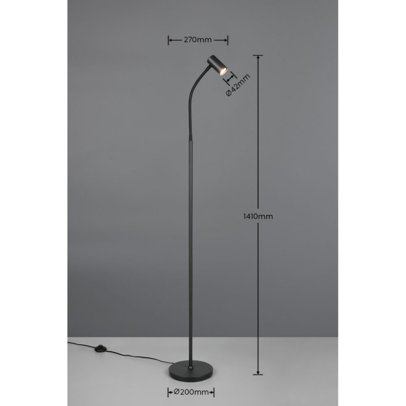 Trio-R46851032 - Taryn - Matt Black Floor Lamp