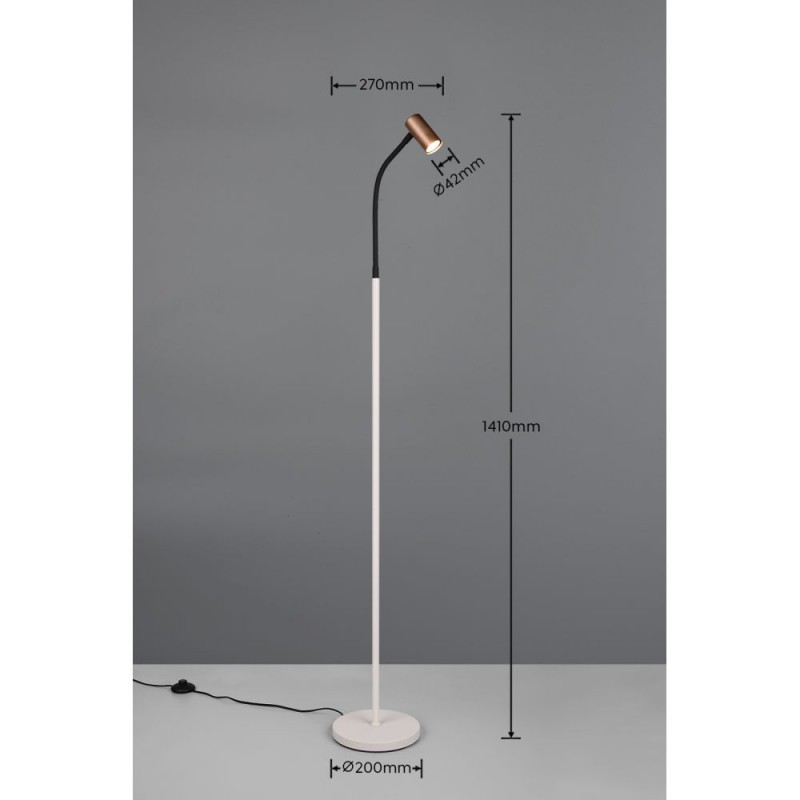 Trio-R46851065 - Taryn - Coffee & Grey Floor Lamp