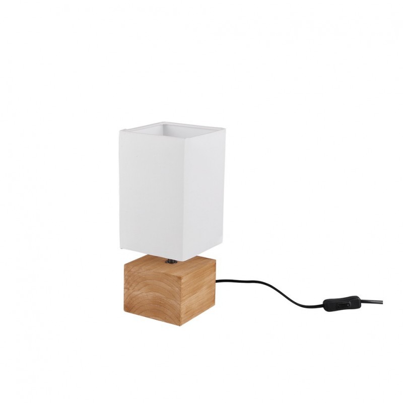 Trio-R50171030 - Woody - Natural Wood Table Lamp with White Shade