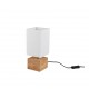Trio-R50171030 - Woody - Natural Wood Table Lamp with White Shade