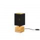 - Woody - Natural Wood Table Lamp with Black & Gold Shade Trio-R50171080 - Woody - Natural Wood Table Lamp with Black & Gold Shade