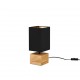 - Woody - Natural Wood Table Lamp with Black & Gold Shade Trio-R50171080 - Woody - Natural Wood Table Lamp with Black & Gold Shade